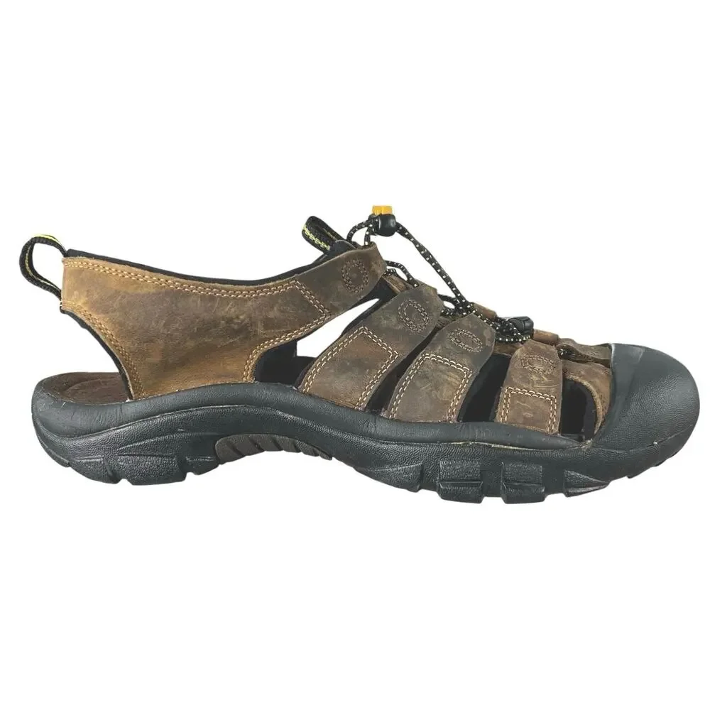 Keen Men’s Newport H2 Brown Leather Trail Hiking Sandal Size US 11